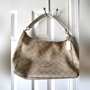 Coach tan logo shoulder bag